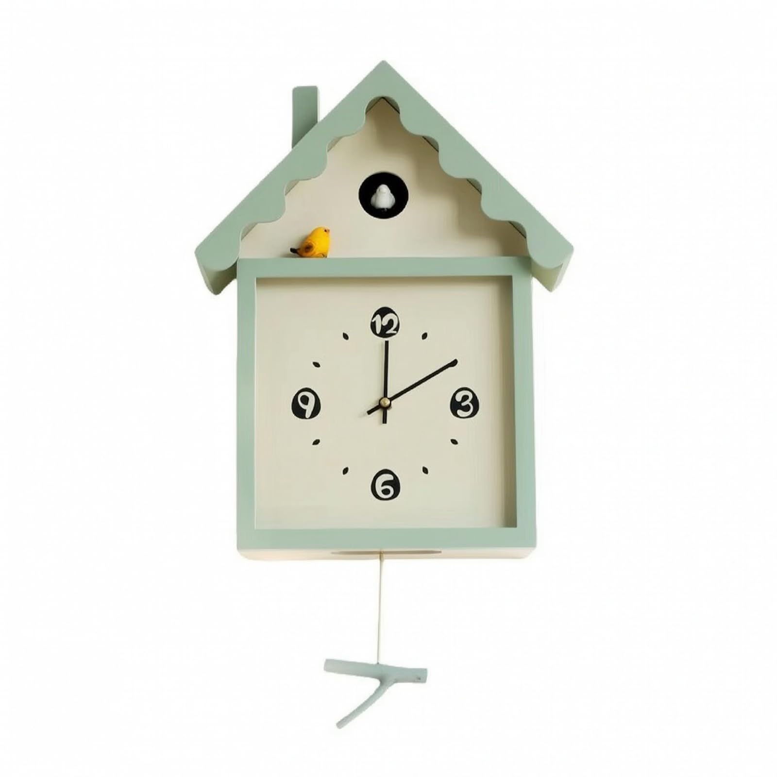 Reloj Pared Tipo con Techo a y Adorno con Canto Horario Clásico para Vestíbulo Comedor