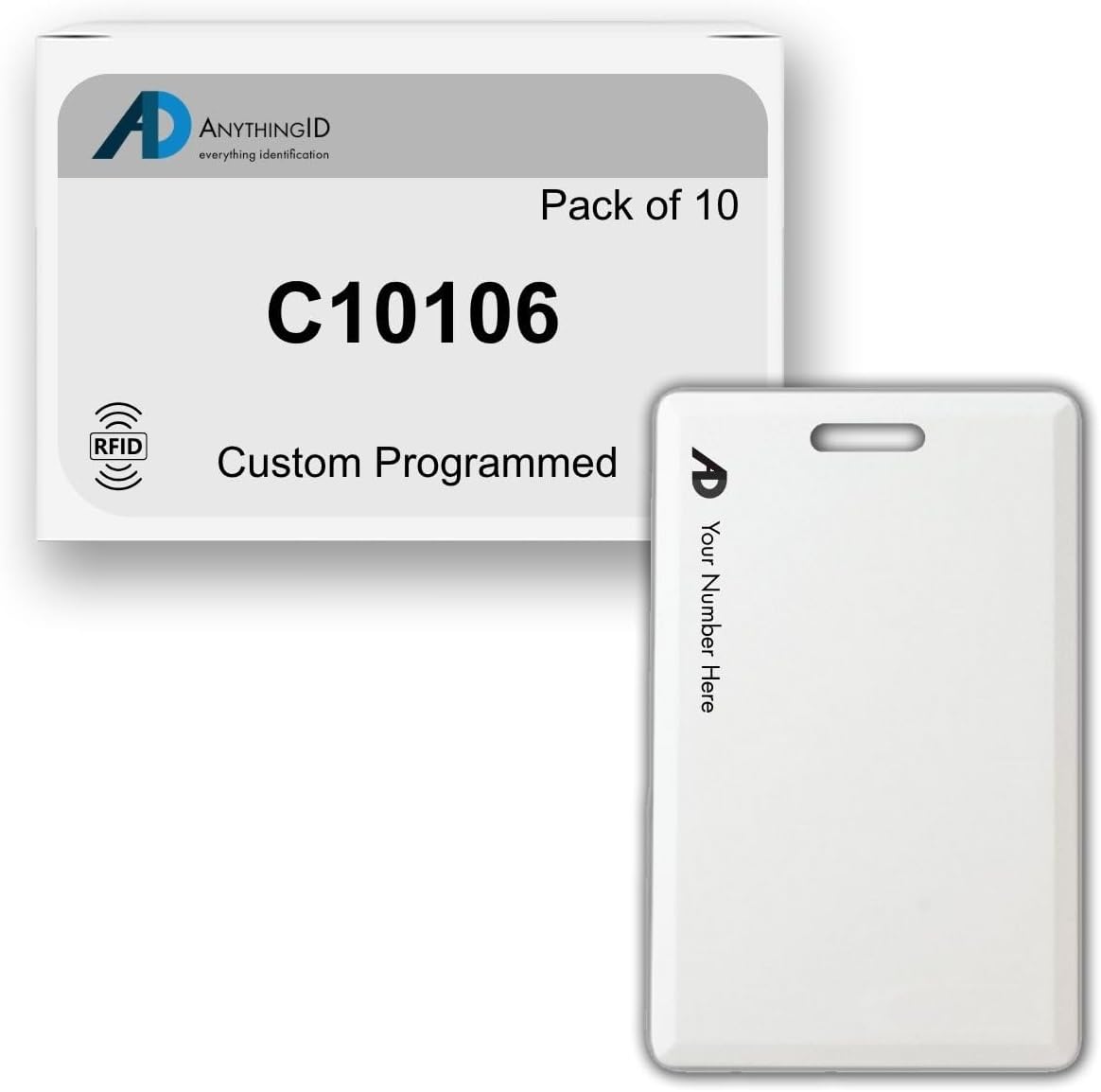 Custom Same Day 40 Bit Clamshell Cards Compatible with C10106 125 kHz Proximity Readers (10 Pack) | Replaces HID 1326 ProxCard II - Choose Your Facility and Range