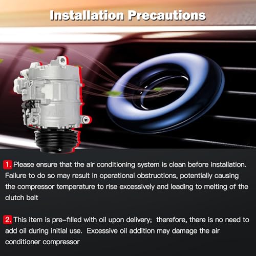Image of CCIYU Air Conditioning Compressor for BMW 328i X3 2.5L 3.0L 2007-2013