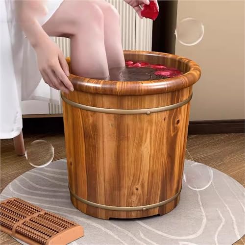 Balde de madera con masaje para pies 30x33 cm miniatura 7