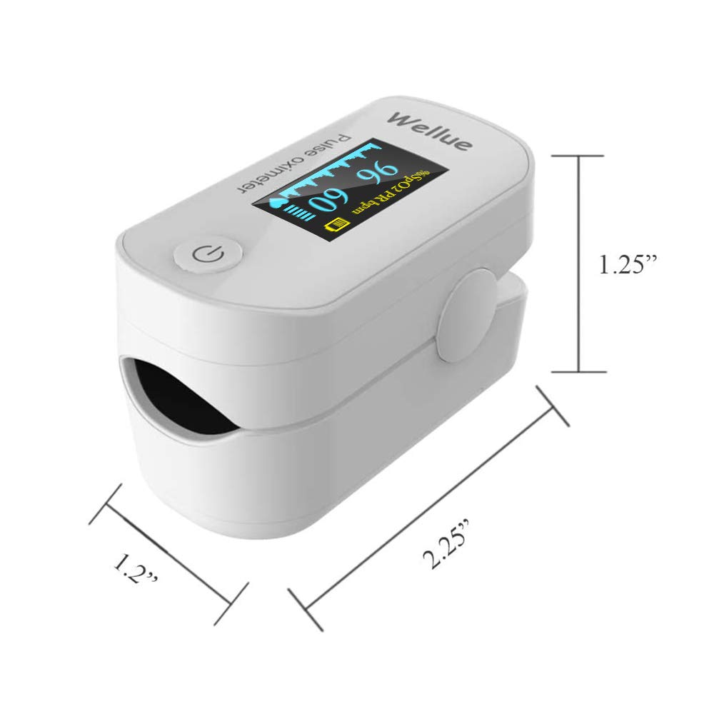 ViATOM Oxymètre de Pouls Bluetooth avec Rapport, Oxymètre de Doigt Saturometre, Moniteur de Fréquence Cardiaque avec Écran LED avec Piles, pour Mesurer Saturation en Oxygène (SpO2, PR et PI), Blaco