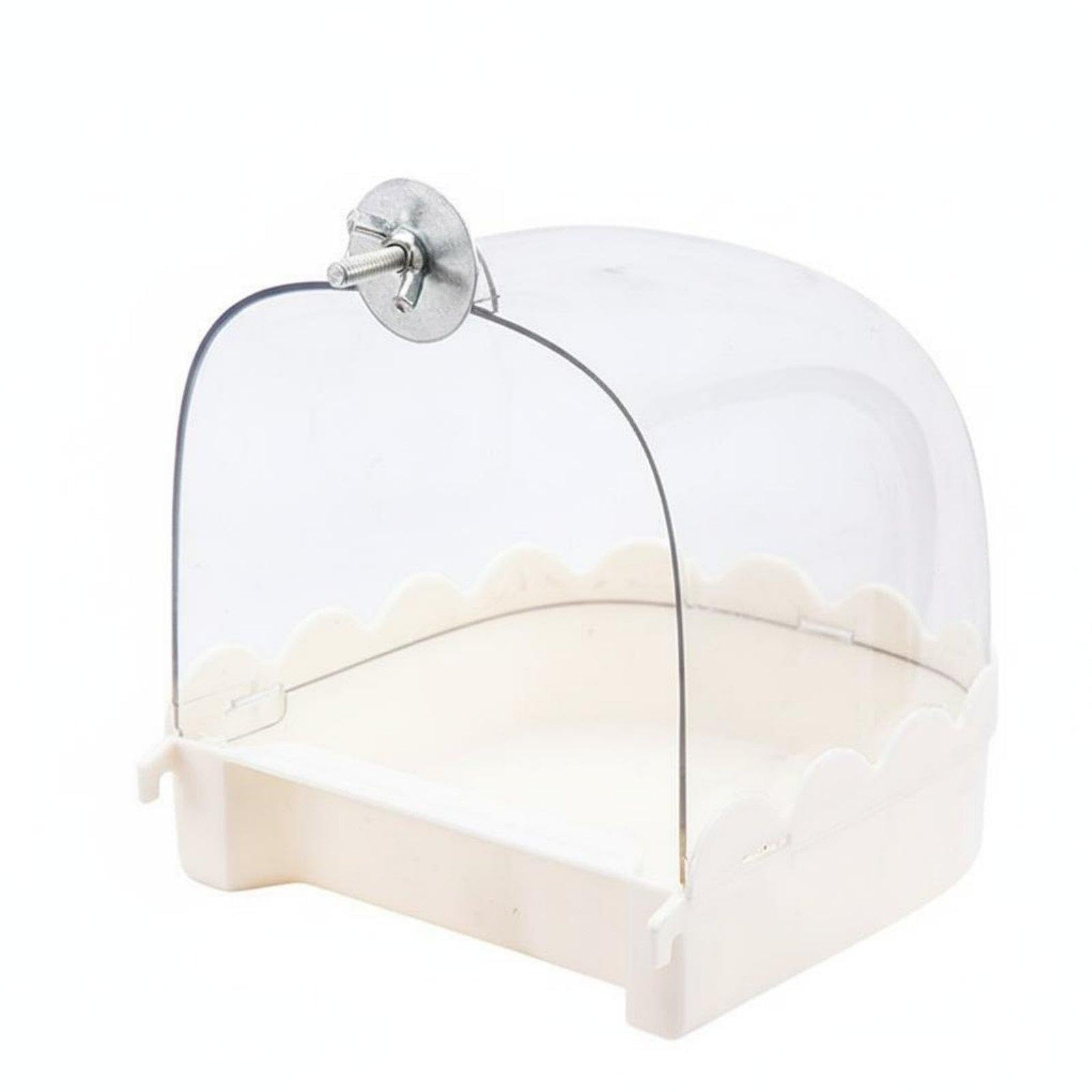 Transparent Bird Bathing Tub Large Capacity Bird Bath Box Clear View Design Pet Supplies for Cockatiels, Small Birds, Indoor White X-13 Lace Bath|Home & Garden|Yard, Garden & Outdoor Living-image-25