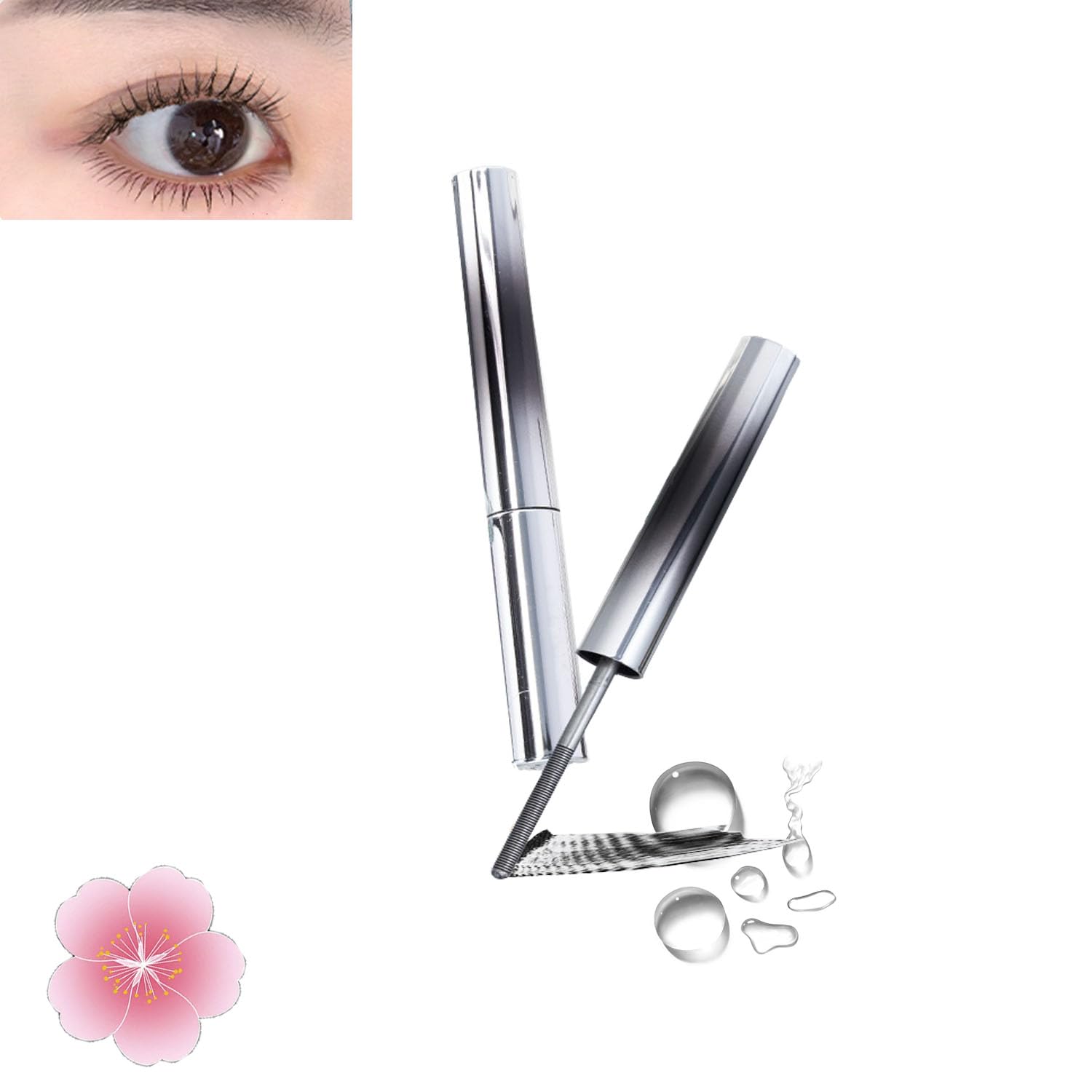 Curling Iron Mascara, Curling Mascara waterproof, Metal WandMascara black, Iron WandMascara Waterproof, CurlingMascara For Straight Lashes (Classic