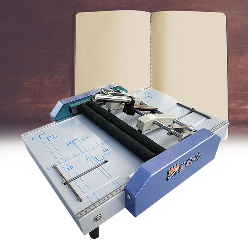 A3-Falzbindemaschine, manuelle Papierheftmappe, Broschürenherstellungsmaschine, Falzheftmaschine, Buchbindemaschine, Broschürenhefter für Druckereien und Schulen