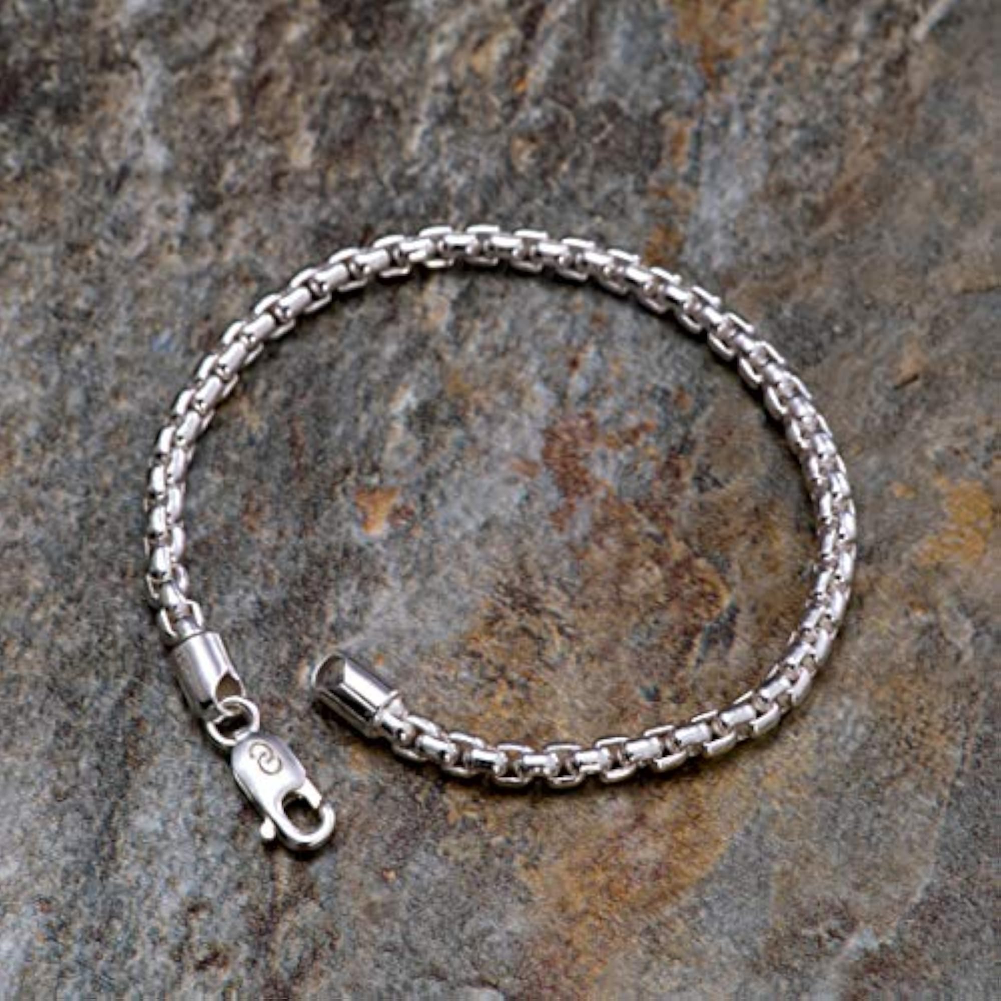 Anti-Tarnish 925 Sterling Silver Bracelet, 8 Inch