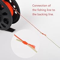 Vista 8 de SEIWEI Fly Fishing Reel, Fly Reel GLA 5/6WT Large Capacity Plastic Fishing Reel with 30m Nylon Line, for Basic Fishing Lines Black