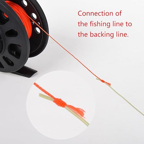 Miniatura 7 de Carrete de pesca con mosca, GLA 56WT carrete de pesca de plástico ABS con línea de pesca de nailon para agua dulce y salada, regalo de pescadores