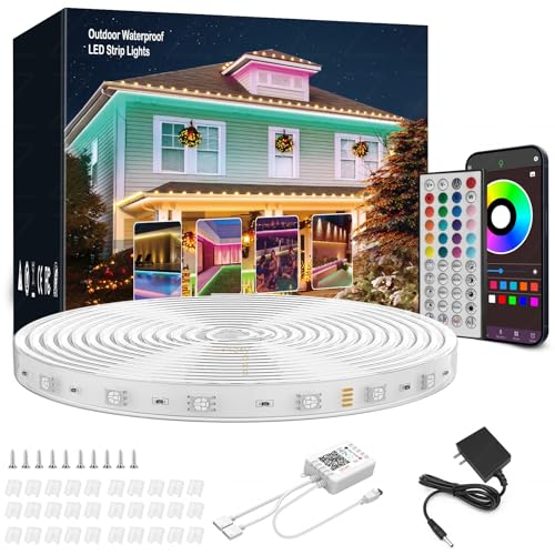 Nbbuff Outdoor Led Strip Lights Waterproof 100Ft (1 Roll) Ip68 Waterproof Led Light Strips With Remote cover