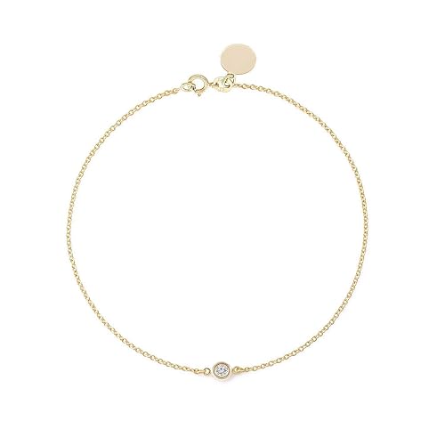 Solitaire Diamond Bracelet - Solid 