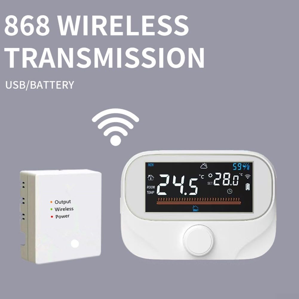 Termóstato de caldera RF para Tuya Smart Wireless Wifi programable Termóstato del sitio