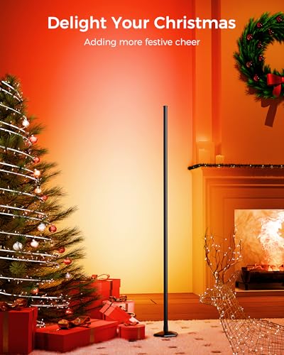 Image of Led Corner Lamp, 65 inch Color Changing Corner Lamp with Remote Control, Rgb Dimmable Music Sync Floor Lamp, Modern Smart Floor Lamp