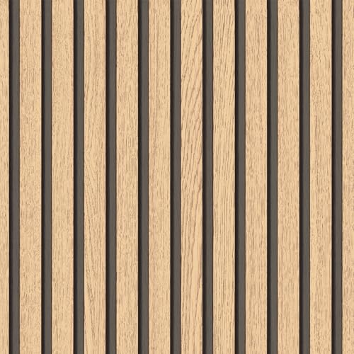 xupingjiti Papel pintado autoadhesivo extraíble y pegado, 44 cm x 300 cm, vinilo para el hogar, resistente al agua, tiras decorativas de madera, fácil de limpiar, efecto madera natural