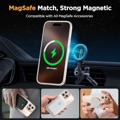 Image of Miracase Magnetic for iPhone 16 Pro Max Case, [Compatible with MagSafe] [Military-Grade Protection], Anti-Fingerprint, Slim Case for 16 Pro Max 6.9 inch- Clear