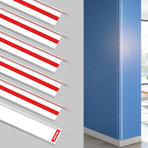 6PCS Clear Self-Adhesive Night Stand Corner ProtectorsCorner Guards & Edge Protector for Wall Door Frame Cabinet Baseboard & Door Table Stair (2.5x40.6cm/1.0x16in)