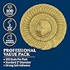 PaperDirect Appreciation Banner Embossed Gold Foil Certificate Seals, 2 Inch, Self Adhesive, 100 Count, Embossed Seals for Certificates, Achievement and Award Stickers for School, Work, Diploma