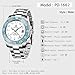 Pagani Design GMT Automatic Mechanical Men's Watch Rotating Ceramic Bezel Stainless Steel Watch with Date Function Men's Sport Watch (Sky Blue-White-3)