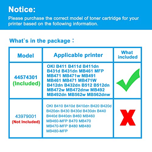 Lcl Compatible Drum Unit Replacement For Oki B411 B431 B412 B432 B461 44574301 B411D B411Dn B431D B431Dn Mb461 Mb471 Mb471W Mb491 Mb461 Mb471 Mb471W B412Dn B432Dn B512 B512Dn Mb472W (1-Pack Black) #TOP1