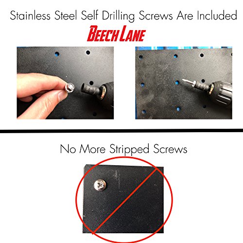 Beech Lane Pickup Truck Tailgate Ladder - Universal Fit, Stainless Steel Self Drilling Hex Screws for Easy Install, Durable Aluminum Step Grip Plates, and Sturdy Rubber Ladder Feet - Thumbnail 2