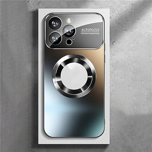 Coque Magnétique Magsafe iPhone 13 Pro ENILSA Antichoc en Verre Trempé Mat Noir de Luxe