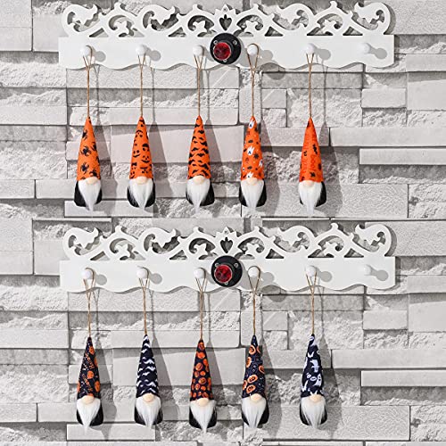 Halloween Hanging Gnome Ornaments Set Of 10, Plush Vampire Spider Pumpkin Gnomes Handmade Scandinavian Home Decor Tree Ornament Decorations #TOP5
