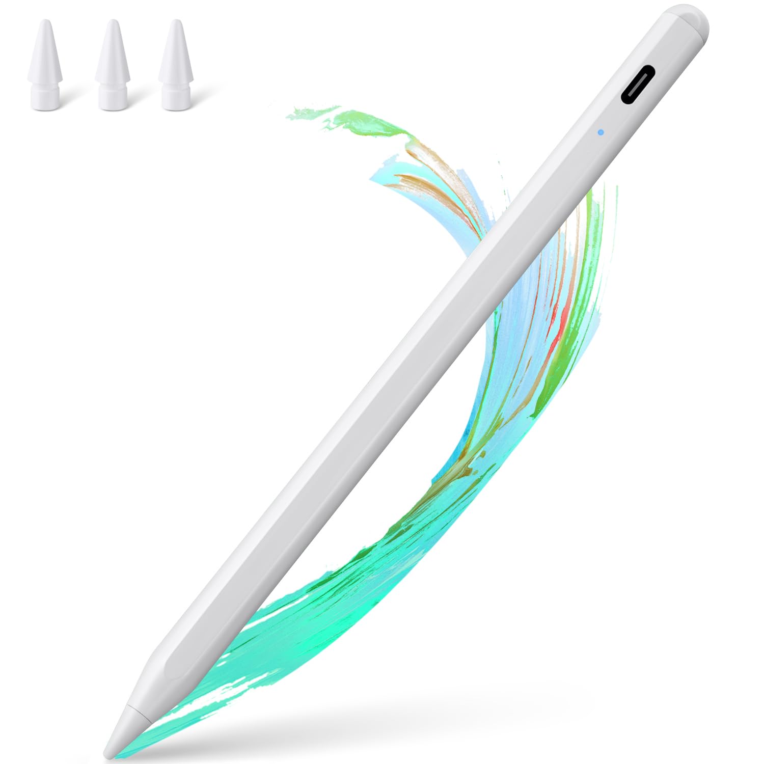 Lápiz capacitivo para iPad Apple: carga rápida para iPad Pencil Apple Pen con sensibilidad de inclinación de rechazo de palma - Bolígrafo para iPad 10/9/8/7/6, iPad Pro de 12.9 pulgadas/11 pulgadas/13