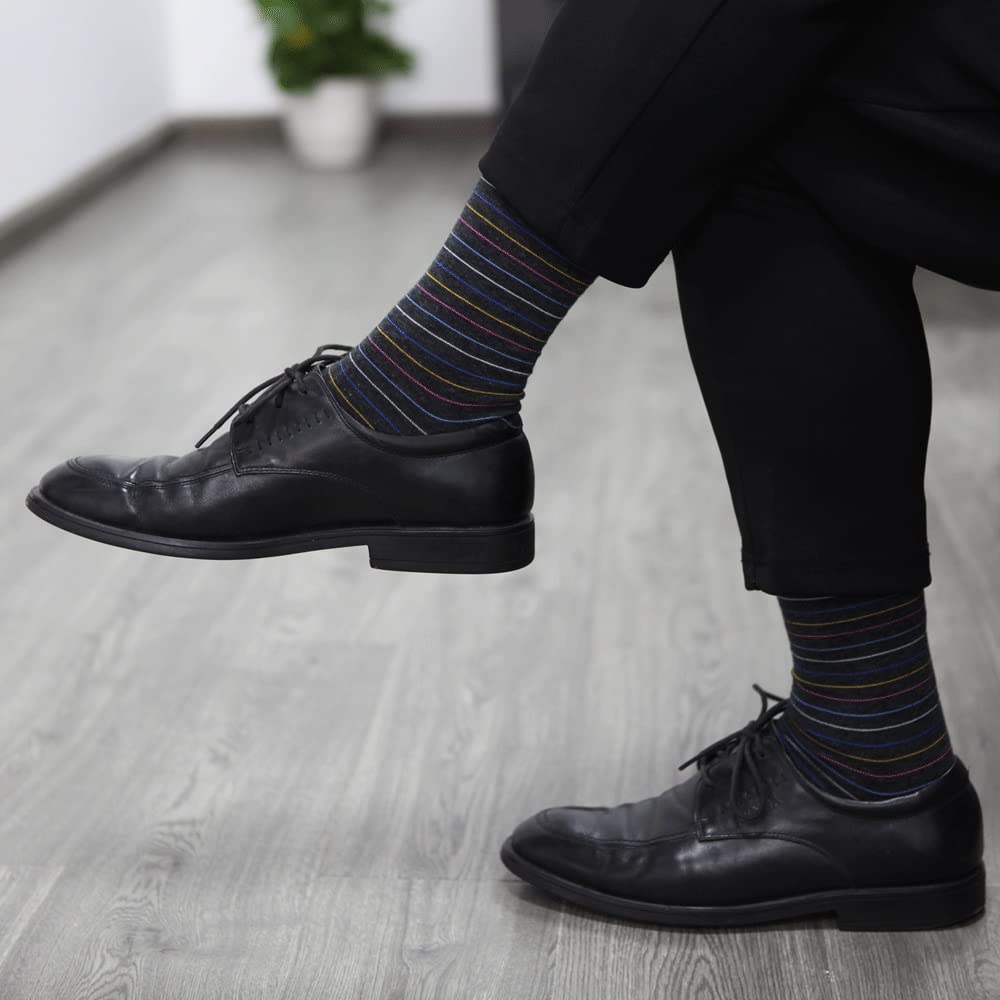Calcetines deportivos for hombre Tallas grandes Calcetines de negocios for hombre Calcetines de algodón a cuadros a rayas Tamaño de calcetines for hombre