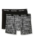 Calvin Klein Kids Underwear. Calvin Klein Jungen Boxershorts 2PK Trunk, Schwarz (Black PR/Black 002), 152-164 (Herstellergröße: 12-14)