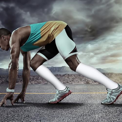 Image of QUXIANG Copper Compression Socks for Women & Men Circulation (8 Pairs) - Best for Running Athletic Cycling - 15-20 mmHg