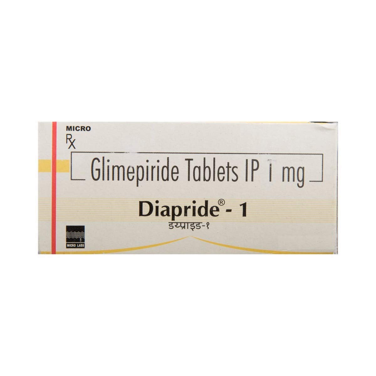 Diapride 1 - Strip of 30 Tablets