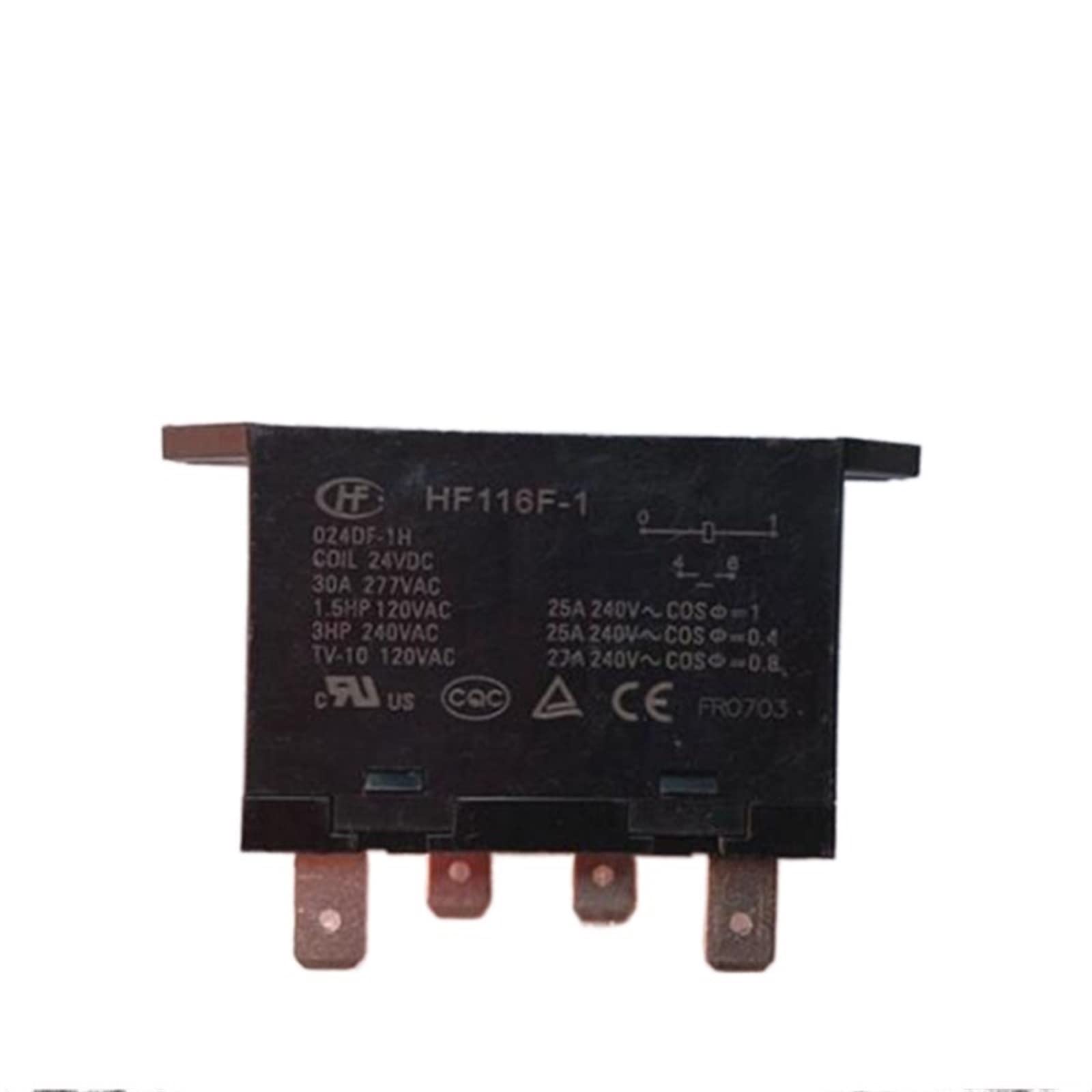 AERBNYEQP 24V Relay HF116F-1 HF116F1 HF116F 1 24VDC 4PIN(5PCS)
