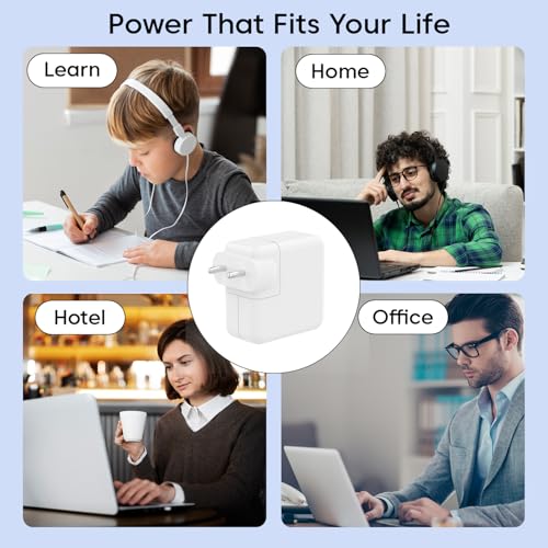 Image of 30W USB-C Power Adapter Compatible with Apple MacBook Air, iPad Pro, iPhone 15 /14 /13 & All USB-C Devices | Fast Charging Wall Adapter | Compact & Portable | White