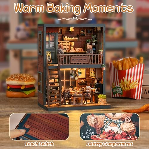 image for ISSEVE Book Nook Kit - DIY Miniature House Kit for Adults, Teens and B