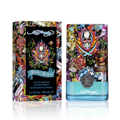 Ed Hardy Hearts & Daggers Women's Perfume Fragrance by Christian Audigier, Eau De Parfum, Gift for Her, 3.4 fl oz