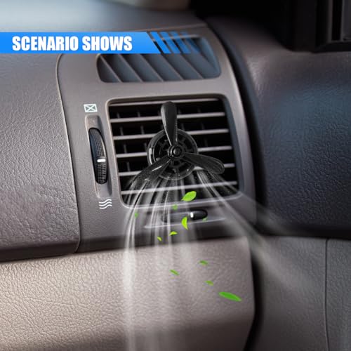 Image of Car Air Outlet Clip, Creative Air Force Propeller Shape Auto Ornament AirConditioner Vent Clip, Automotive Interior Accessories for Women Men (1, Black)