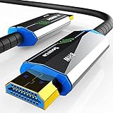 hdmi kabel 15m 4k 【 HDMI 2.1 Kabel 8K 】Beim verlustfreien Übertragen großer Datenmengen spielt das HDMI Glasfaserkabel seine Stärken voll aus. Im Vergleich zu Kupferleitungen ist es unempfindlich gegenüber elektromagnetischen Störungen und bietet dadurch eine höhere Reichweite. Attraktiv für HD Videokonferenzen, geteilte Videowände oder Fernseher auf größere Entfernungen.