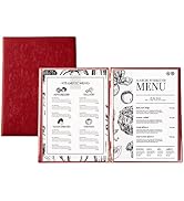 メニューブック　6冊セット メニューブック メニュー表 中綴じ A4 サイズ 全16面 差し替え