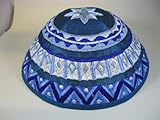 Zoom IMG-2 kippah ricamato rimmon blu con