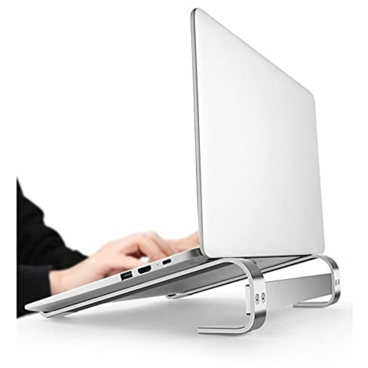 Gadget Wagon Aluminium Laptop Stand for Desk Metal Riser 10-18 Inch