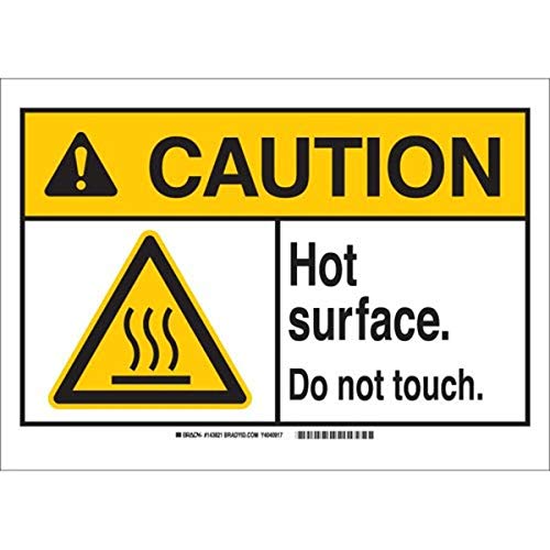 Panneau Caution Hot Surface Do Not Touch pour sécuriser les zones à forte chaleur