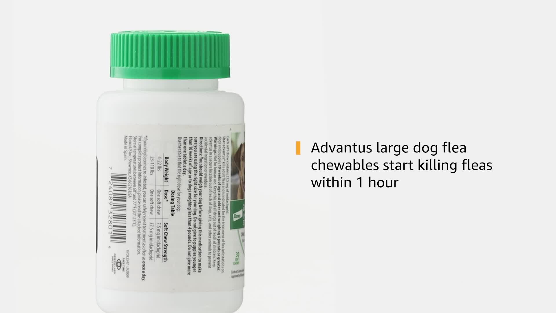 Advantus (Imidacloprid) Chewable Flea Treatment for Large Dogs, 30 Count, 23-110 Pound - Image 7