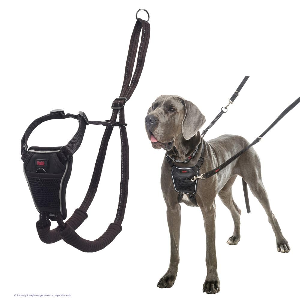Pettorina anti-trazione HALTI - Per impedire al cane di tirare il guinzaglio, regolabile, leggera e semplice da utilizzare. Pettorina da addestramento catarifrangente per cani grandi (Taglia L)