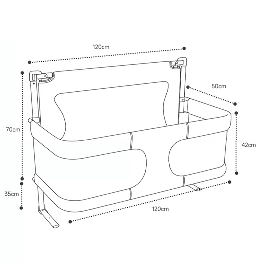 OHMG 3 en 1 Berceau Cododo pour Bébé, Berceau bébé evolutif, Hauteur Réglable, lit Pliant bébé, Lit Cododo de Bébé avec Moustiquaire, fenêtre en Maille Respirante et Visible, pour 1 à 36 Mois