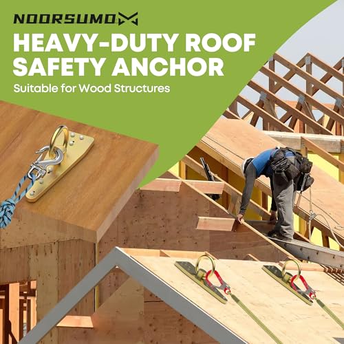 Image of Bull Ring Reusable Roof Safety Anchor | Heavy-Duty Fall Protection Anchor | Zinc Plated Steel Roofing Anchor | Permanent Roof Anchor for Wooden Structures