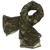 KINGREE 75'x35'Tactical Neck Scarves Woodland Camo Scarf Desert Shemagh for Outdoor Sports (Land Camo)