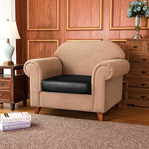 Subrtex Spandex Elastic Pu Leather Couch Stretch Water-Proof Patio Durable Cushion Slipcovers Furniture Protector Slip Cover For Settee Sofa Seat For Replacement In Living Room #TOP2