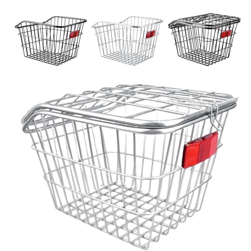 Panier de vélo pliable en métal pour porte-bagages arrière