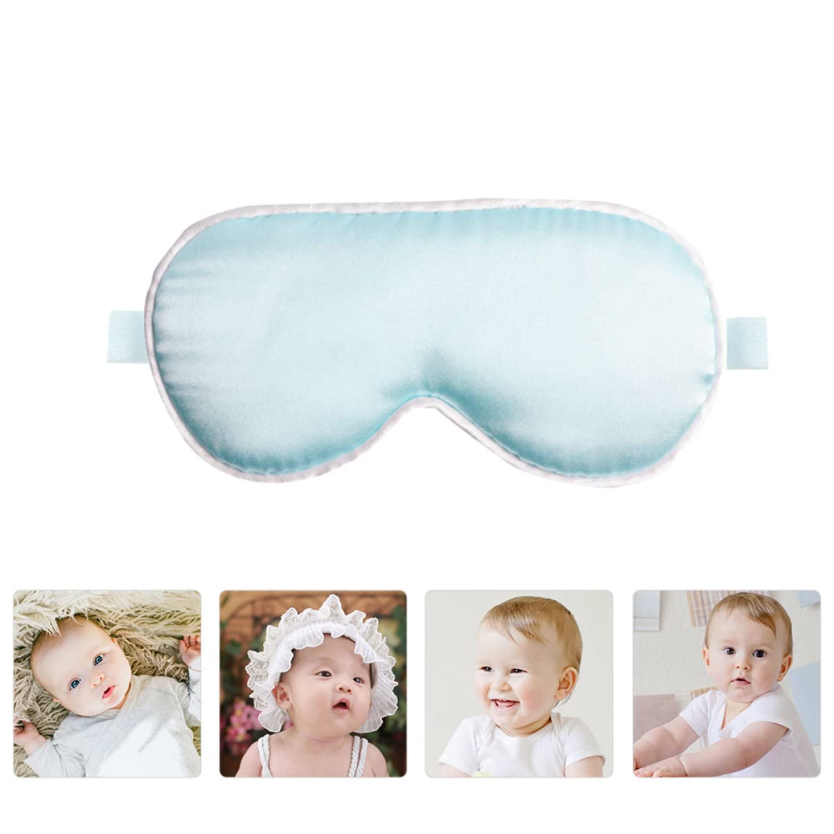 FRCOLOR 5St Brille Auge Seide Schläfer Blackout sensorisch eye mask eyemask eyepatch für Schlafmaske für Neugeborene Schlafmaske für Babys Sky-blue