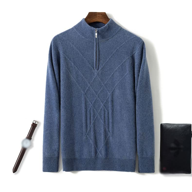 Pull en cachemire demi-col zippé ample pour ne plus souffrir du froid - 4