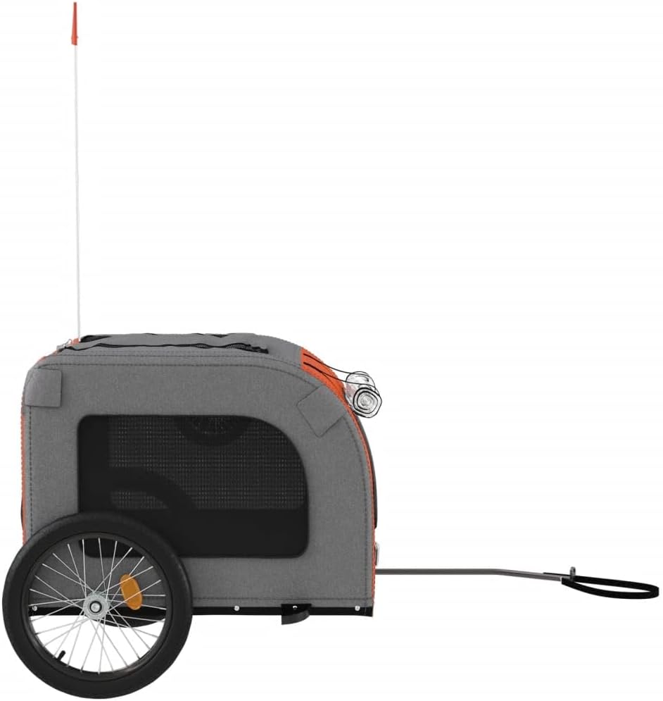 Pet Bike Trailer for Dogs, Foldable Bicycle Pet Stroller with Water-Resistant Oxford Fabric, Durable Iron Frame, 99 lbs Capacity for Outdoor Riding