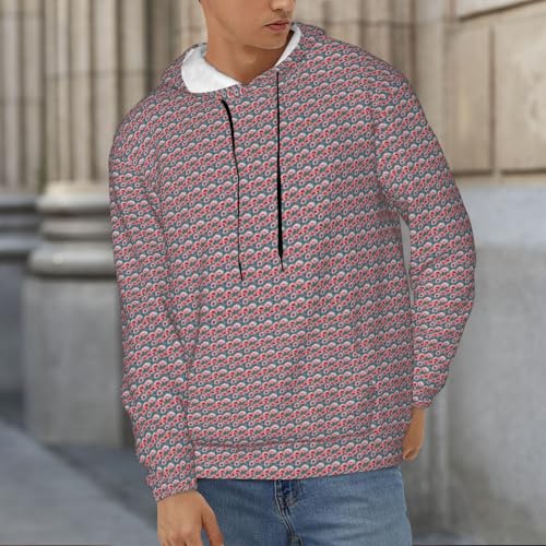 Imprimé coquelicots pastel sweat à capuche homme noir léger et confortable